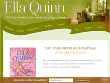 Tablet Screenshot of ellaquinnauthor.com